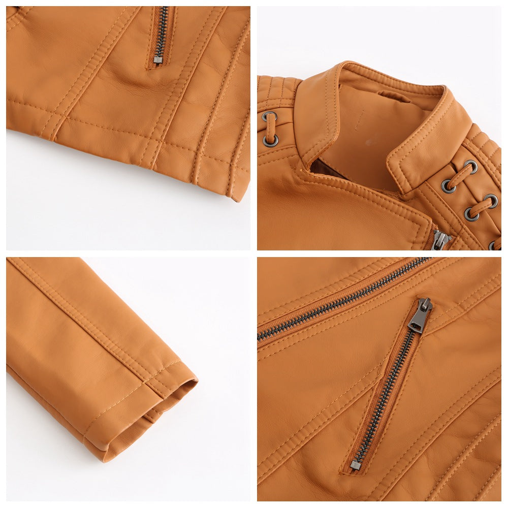 Léa | Veste en cuir d'agneau premium pour l'automne