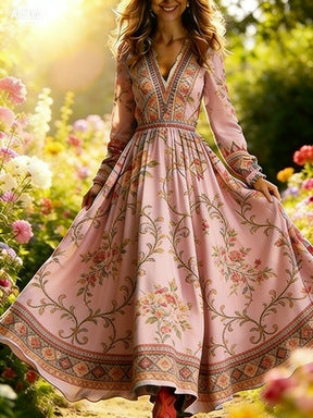 Robe florale effet 3D — Élégance casual