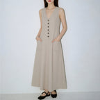 Robe cache-cœur épurée — Blanc, rose, noir ou beige