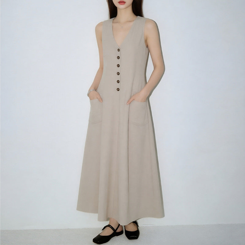 Robe cache-cœur épurée — Blanc, rose, noir ou beige