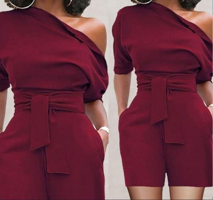 Combinaison short une épaule - Chic&Shines