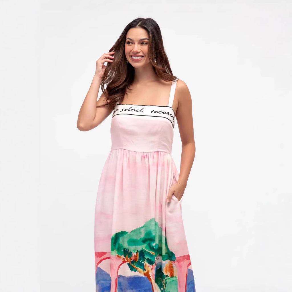 Robe Fluide Lin Bohème – Coupes Midi Chic