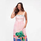 Robe Fluide Lin Bohème – Coupes Midi Chic