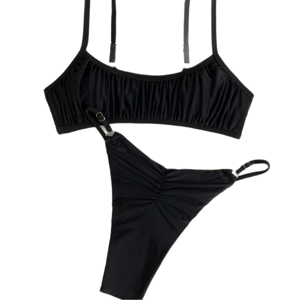 Liv — Bikini deux-pièces dos nu noir