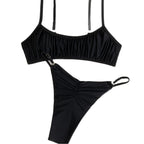 Liv — Bikini deux-pièces dos nu noir