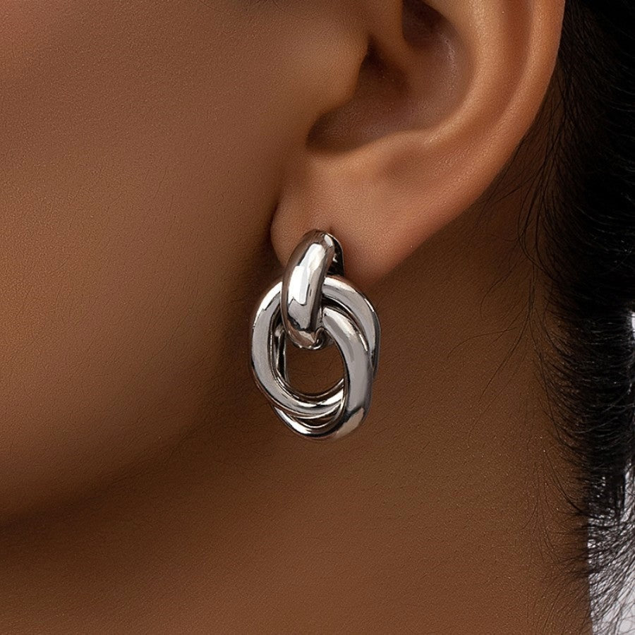 Boucles d'oreilles géométriques en métal