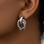 Boucles d'oreilles géométriques en métal