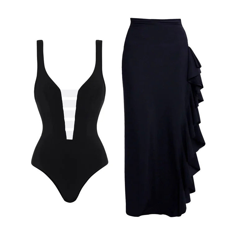 Prune — Maillot une pièce à découpes noir