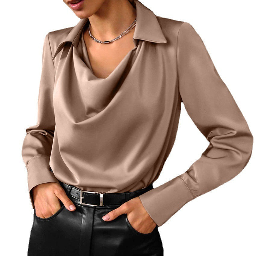 Chemise à manches longues et col irrégulier - Chic&Shines