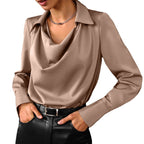 Chemise à manches longues et col irrégulier - Chic&Shines