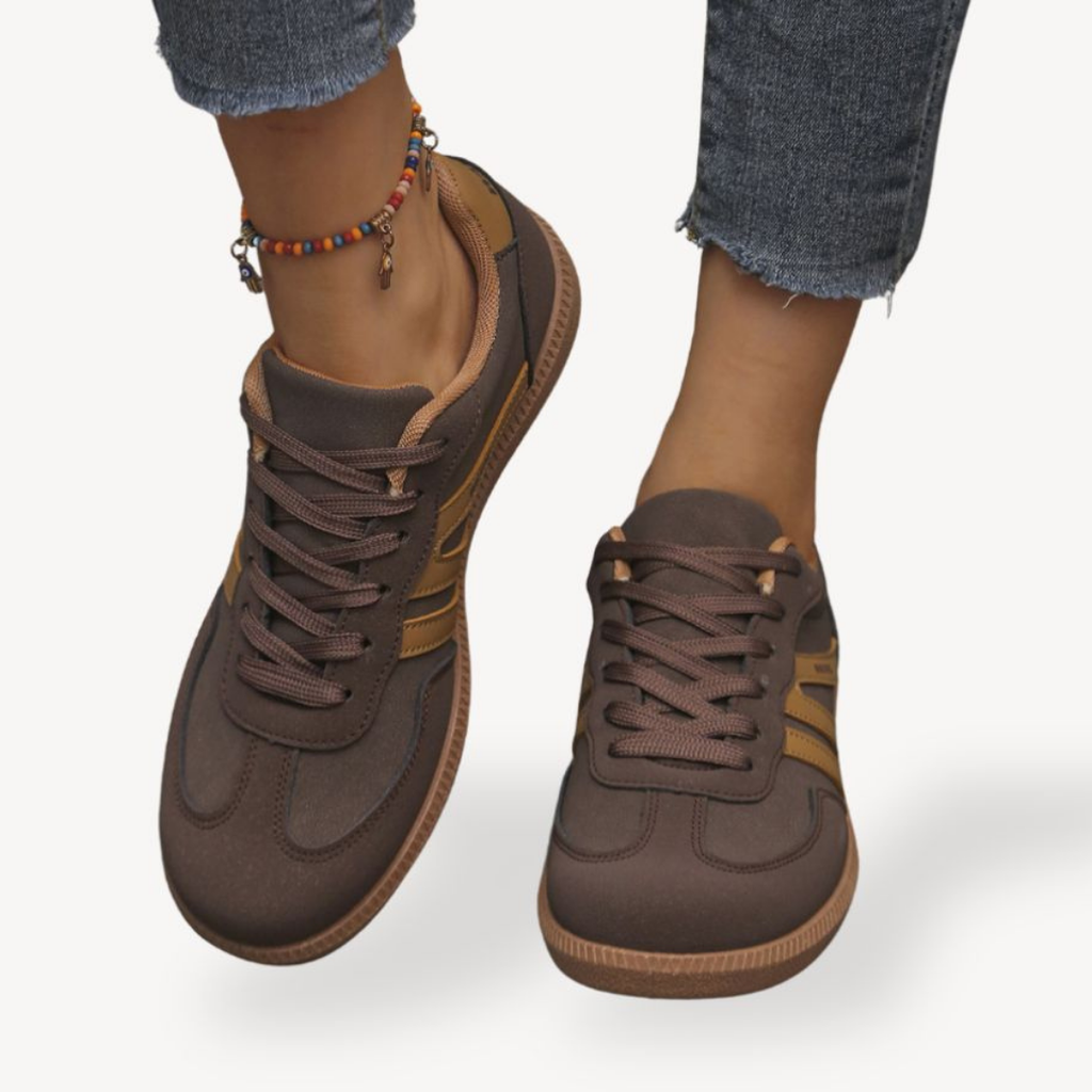 Baskets orthopédiques rétro pour femmes avec lacets