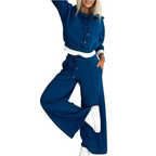 Delma | Ensemble Lounge Femme Tendance | Relaxed Fit | Sweat à capuche et pantalon avec cordon de serrage