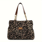 Leopard print tote bag