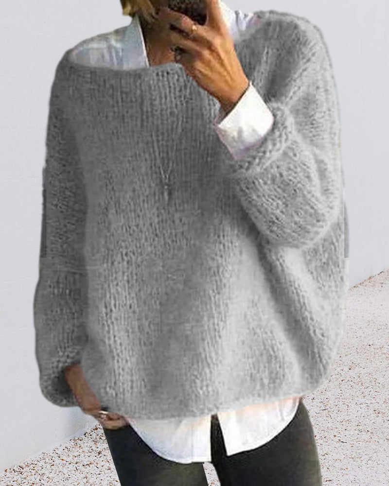 Women's Classic Off-Shoulder Knitted Sweater
