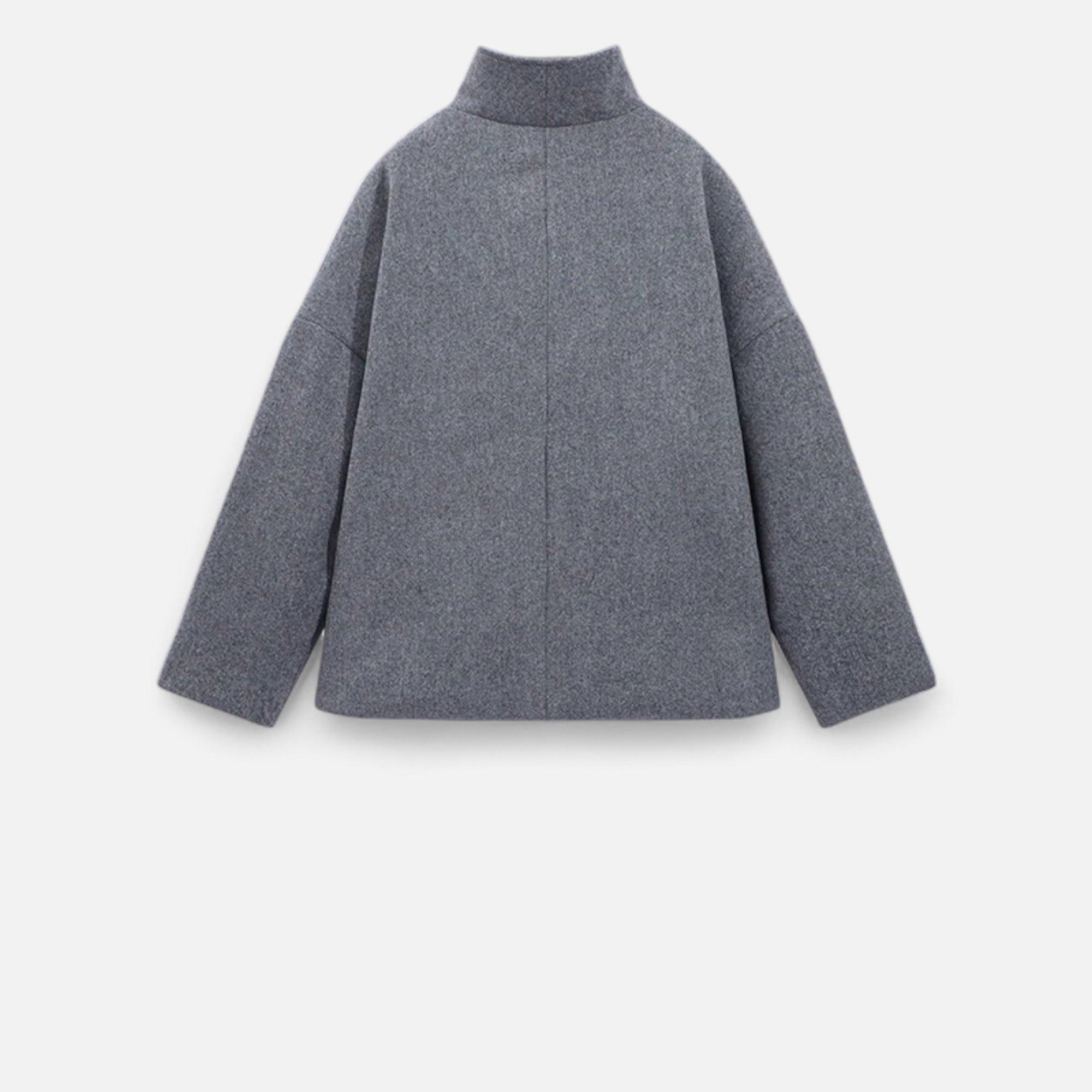 Manteau Court Femme Col Haut Chic