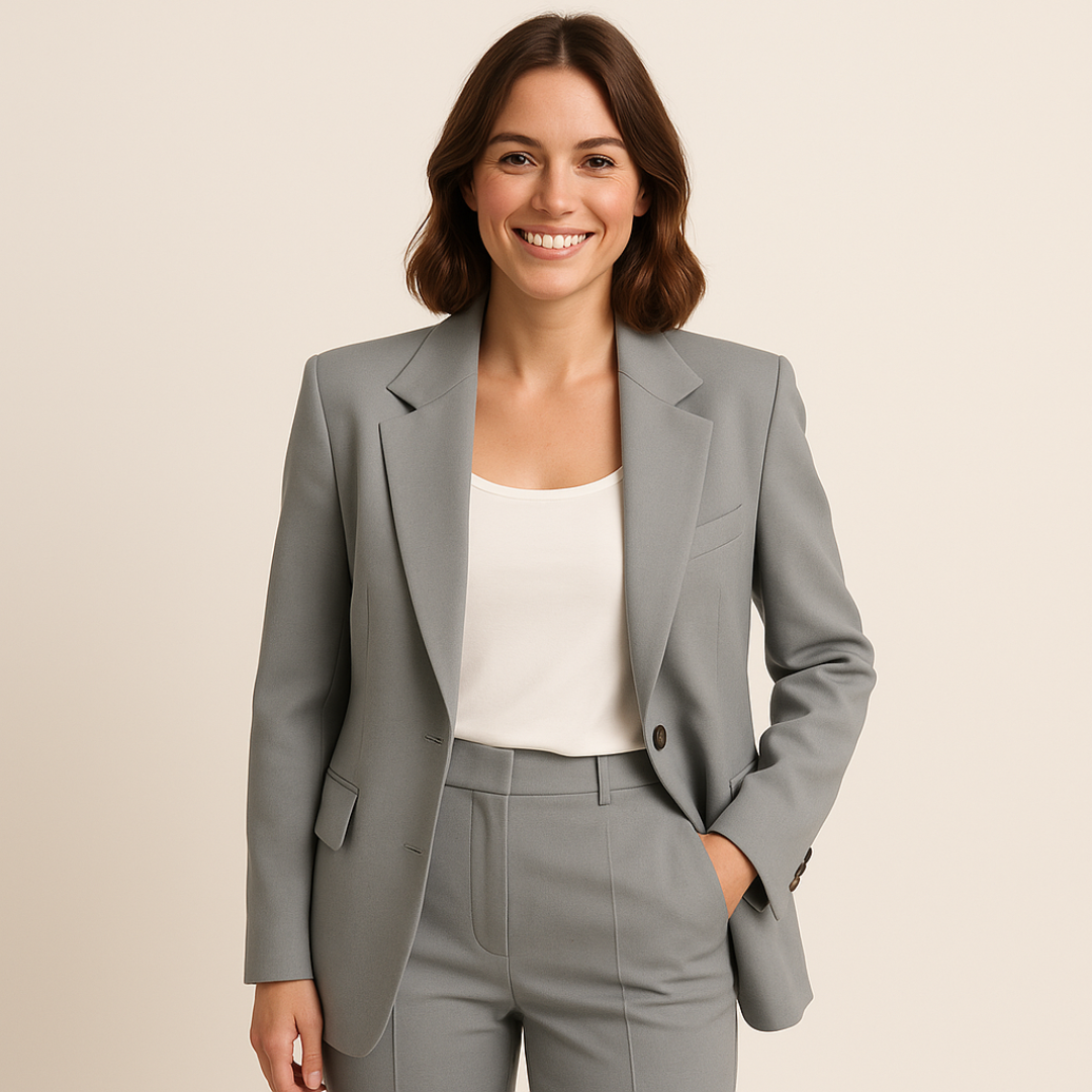 Tailleur élégant pour femme - Veste et pantalon slim pour cérémonie ou travail