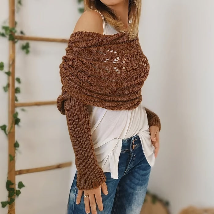 Serviette de bain en tricot bohémien pour femmes - Édition Automne