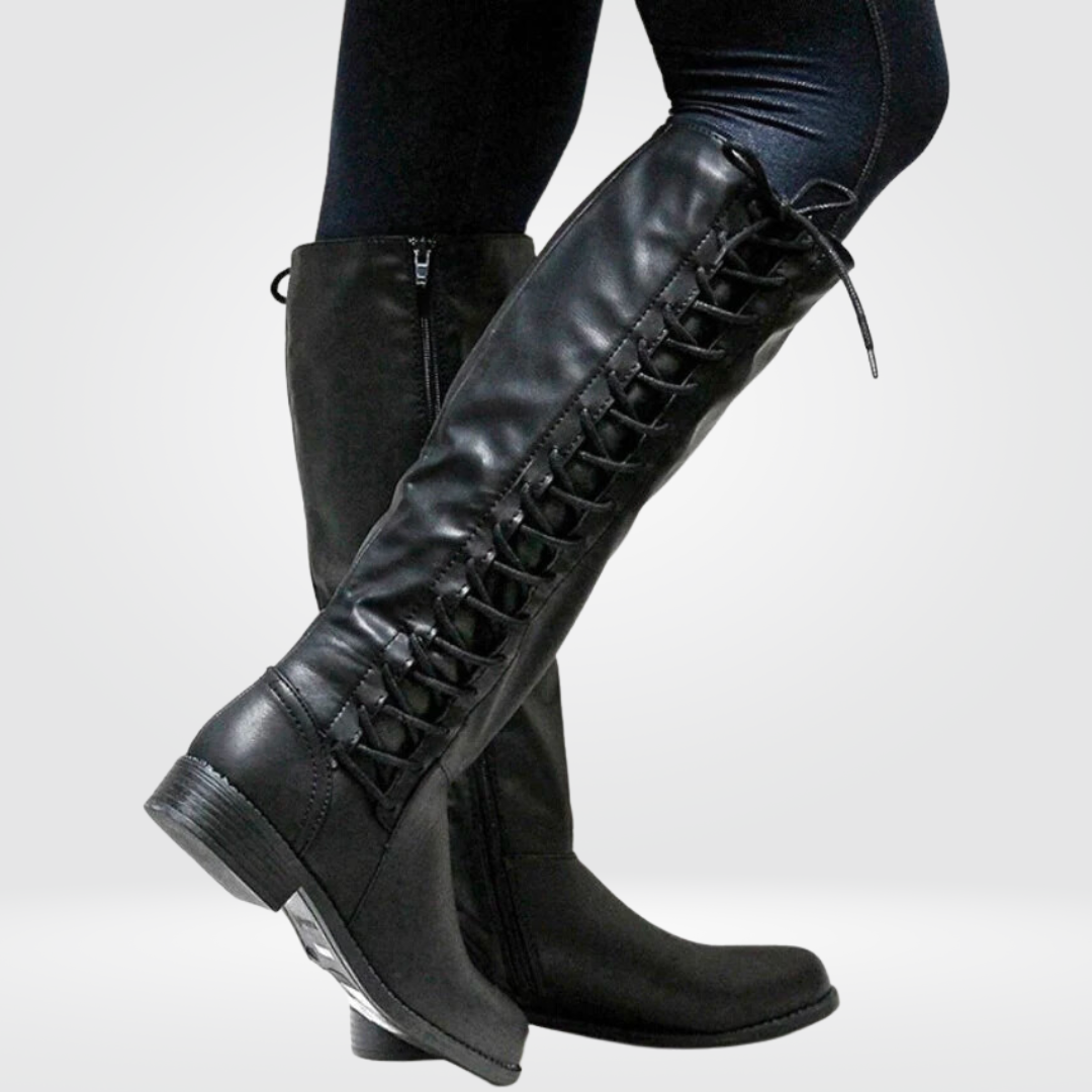 Bottes hautes en dentelle - Accentuation élégante du mollet