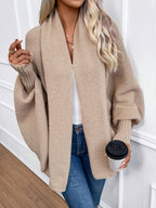 Cardigan élégant en cachemire à manches longues pour femmes, parfait pour l'automne