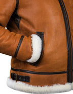 EnglishMeti - Sheepskin winter jacket with fur hood