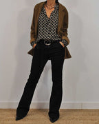 Zara | Blouse en V avec manches longues pour l'automne