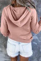 Sweat à capuche basique pour femme, coupe confortable et design sobre