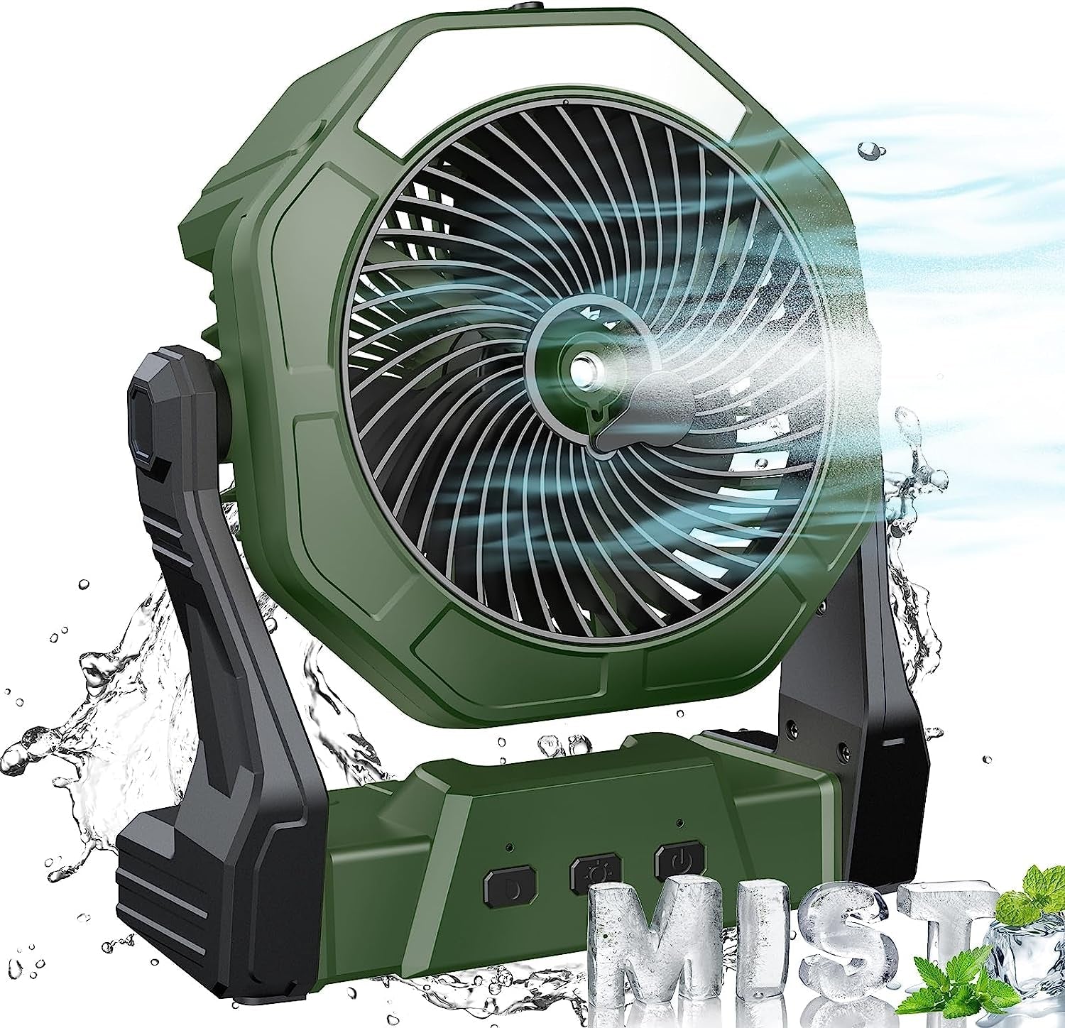 Ventilateur de brumisation portable, 8 pouces, 10000Mah, batterie rechargeable