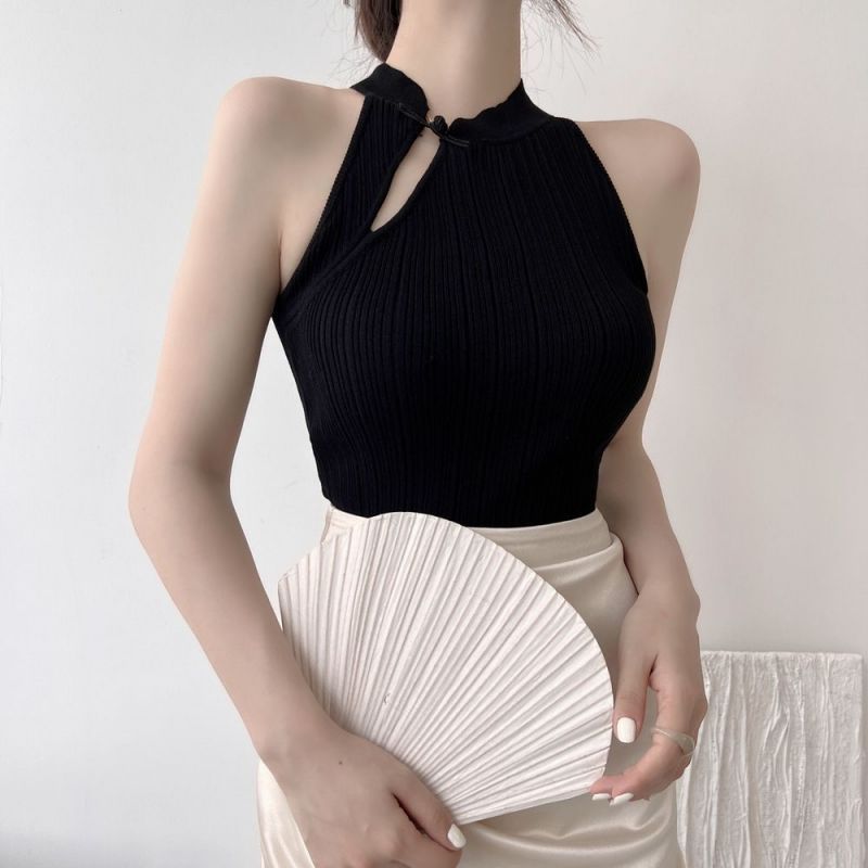 Haut court col rond sans manches - Chic&Shines
