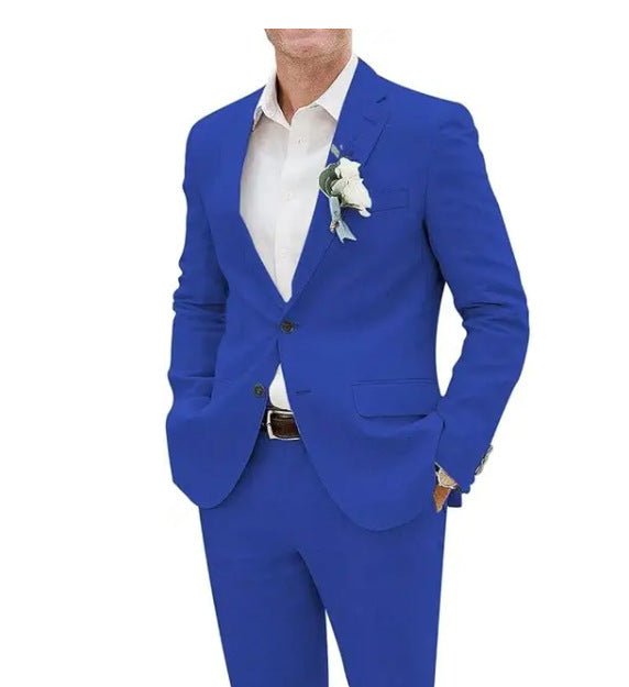 Costume de loisir slim en lin hommes