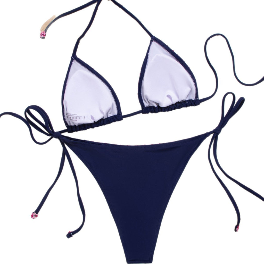 Alma — Blue Tie-Front Two-Piece Bikini