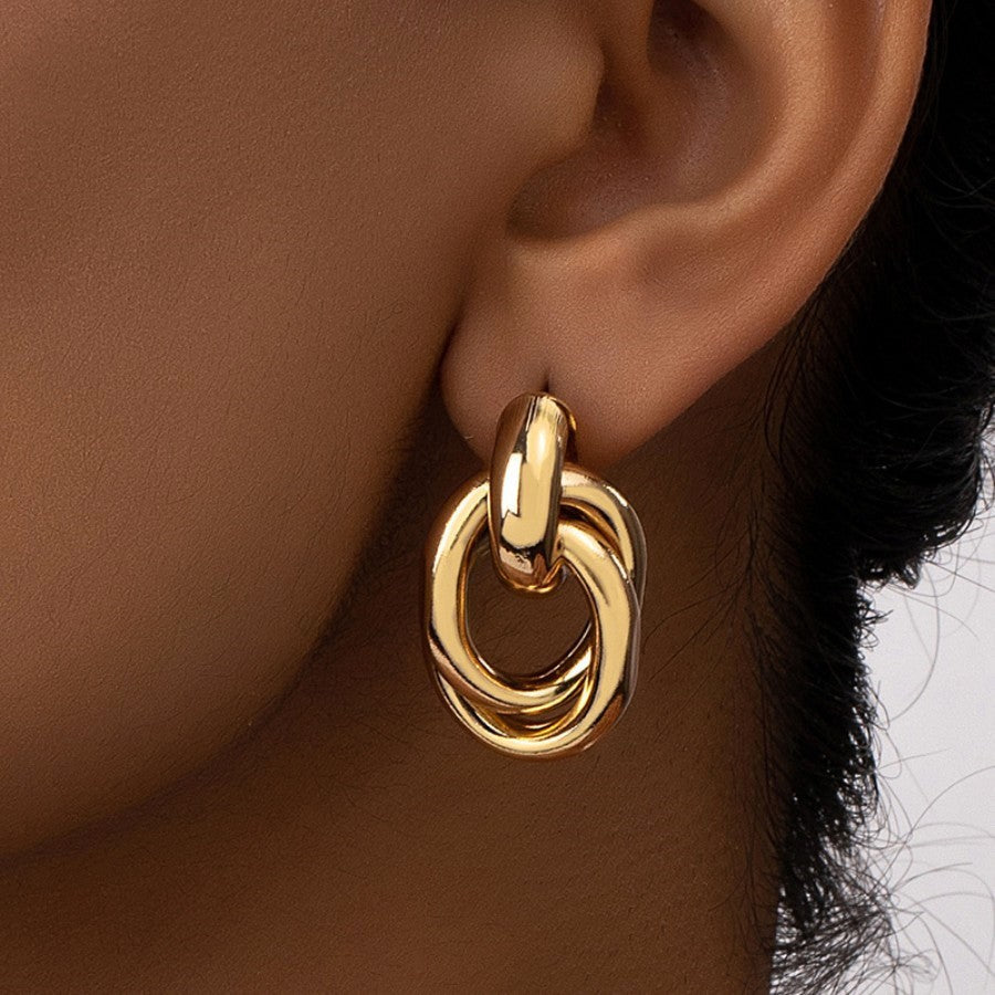 Boucles d'oreilles géométriques en métal