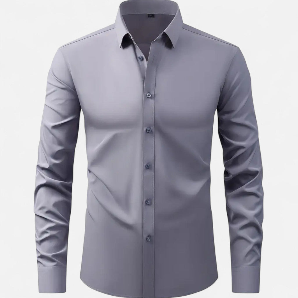 Men's Slim Fit Stretch Long Sleeve Shirt