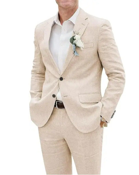 Costume de loisir slim en lin hommes