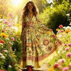 Robe florale effet 3D — Élégance casual