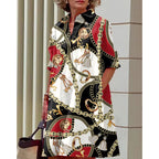 Plus-size ruffled flowing dress — Urban elegance