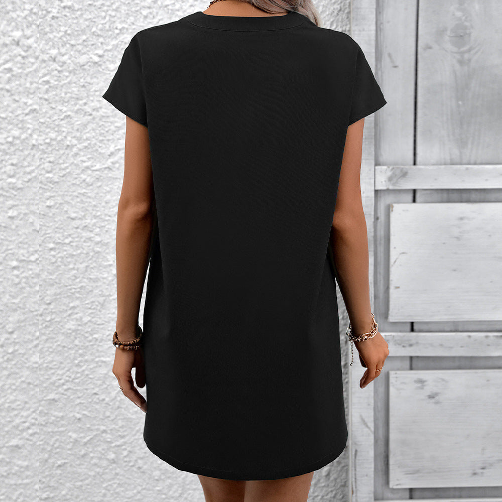 Robe courte ample imprimée