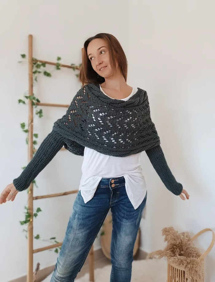 Serviette de bain en tricot bohémien pour femmes - Édition Automne
