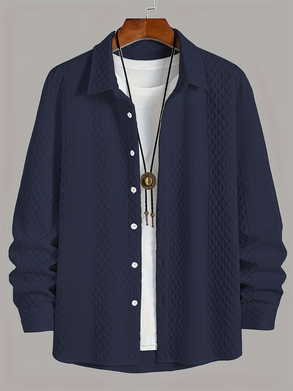 Chemise stretch en tricot pour hommes - Confort moderne avec une touche classique