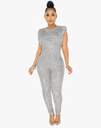 Combinaison pantalon sans manches en strass - Chic&Shines