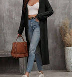 Long ribbed long-sleeved jacket