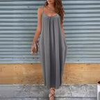 Relaxed-fit long camisole dress