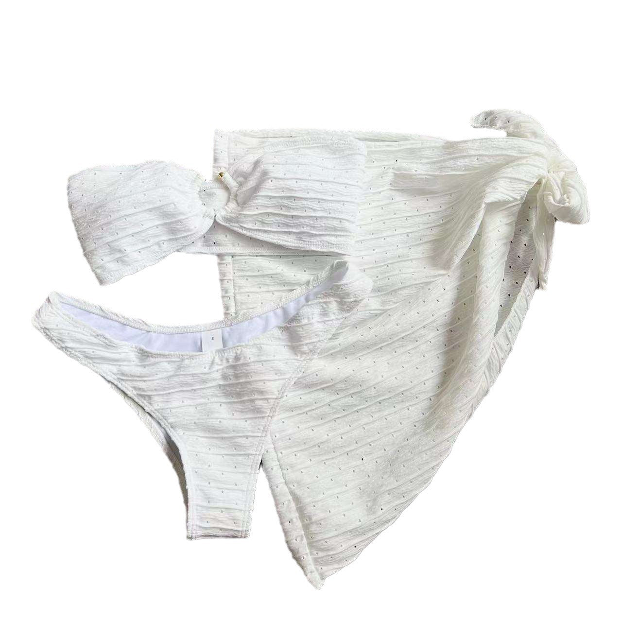 Queen — Green bandeau three-piece set