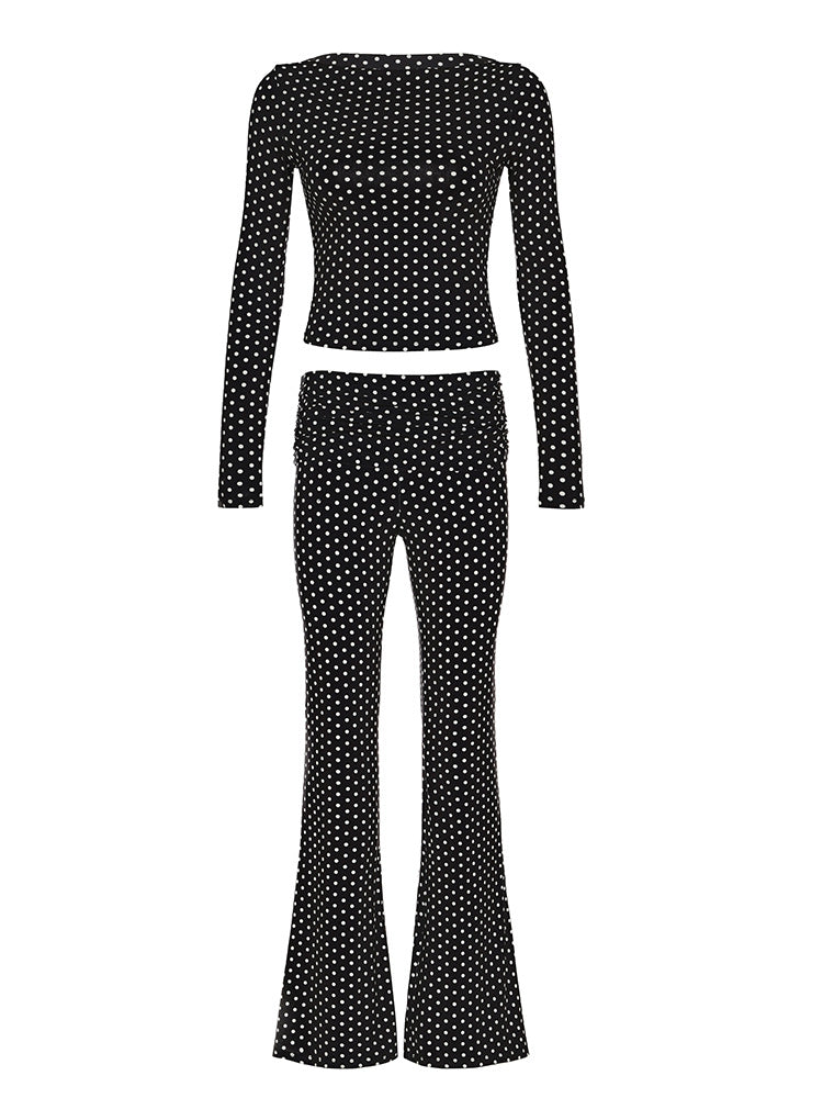 Ensemble deux pièces à pois – Allure intemporelle