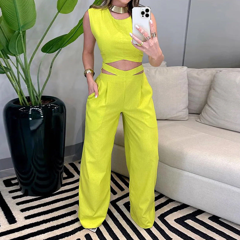 Combinaison pantalon sans manches dos nu - Chic&Shines