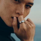 Silver Connected Ring Health and Activity Tracking
