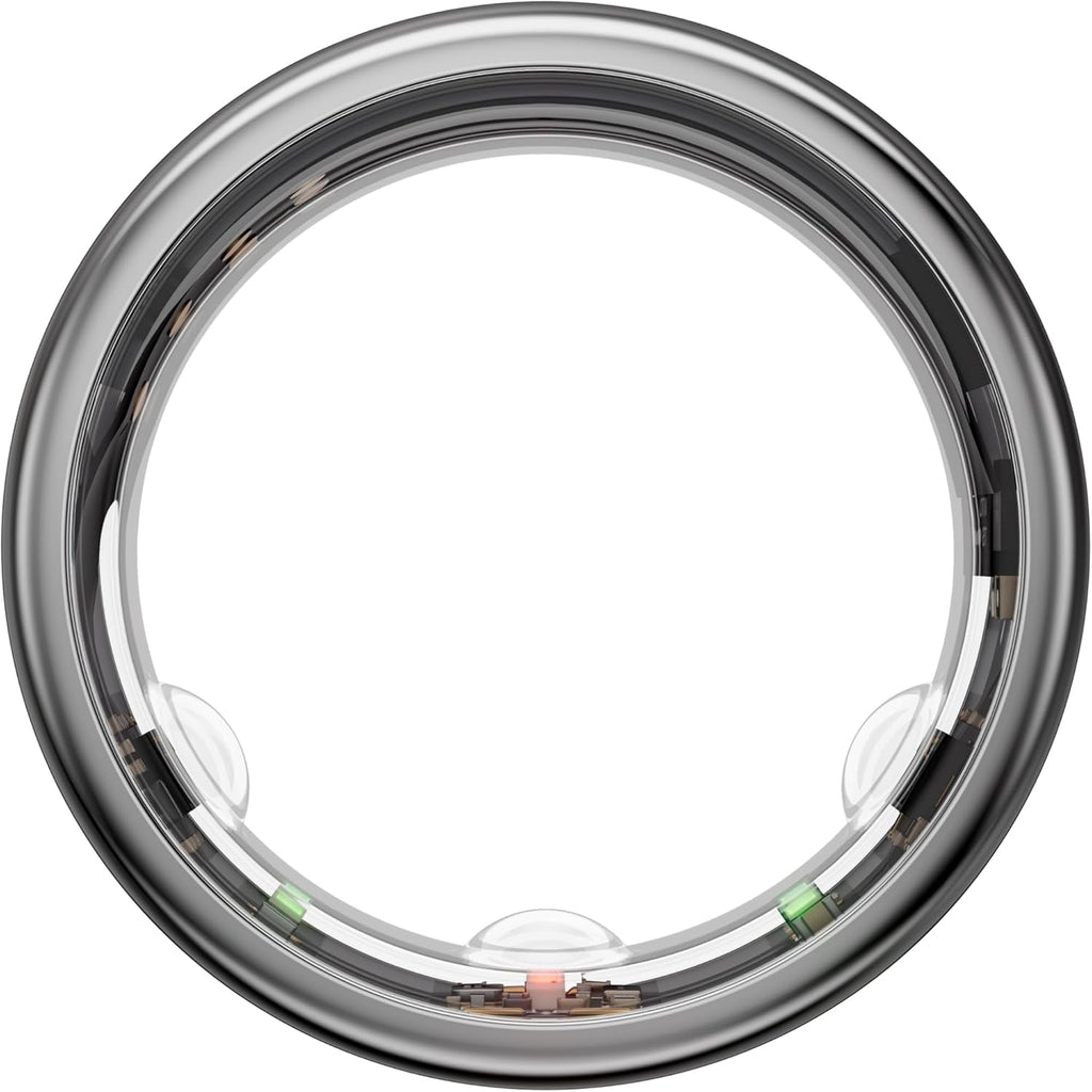 Silver Connected Ring Health and Activity Tracking