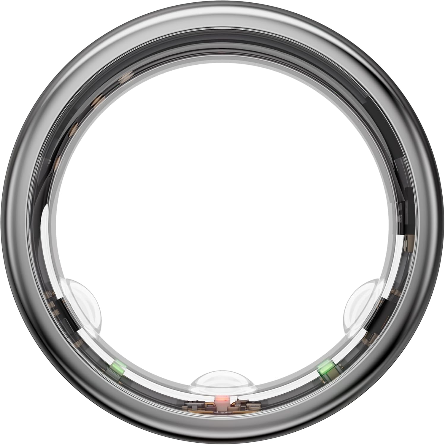 Silver Connected Ring Health and Activity Tracking