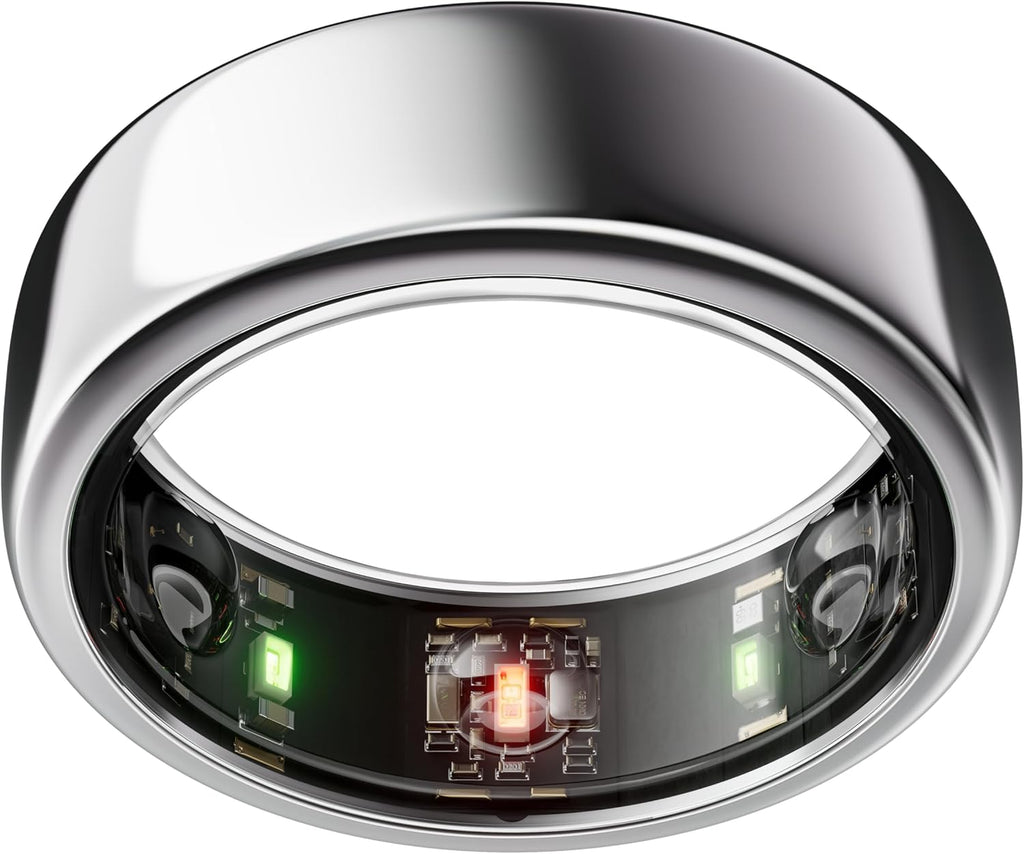 Silver Connected Ring Health and Activity Tracking