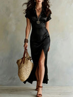 Robe longue élégante et sophistiquée
