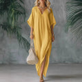 Robe d'été ample col V — Géométrie et légèreté